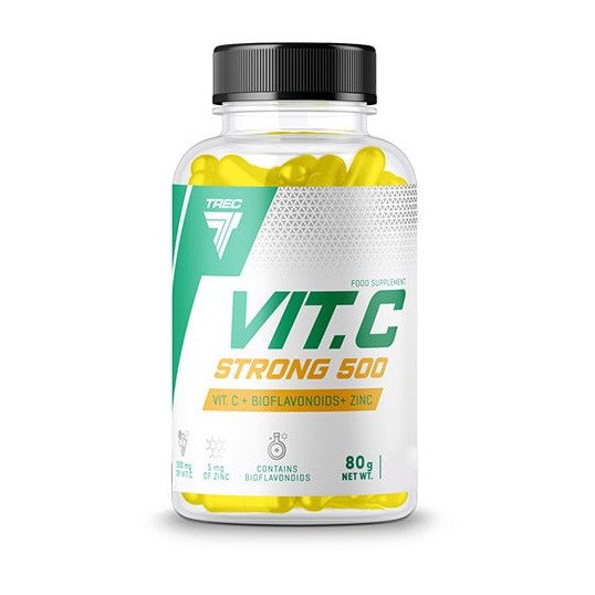 Витамин C Trec Nutrition Vitamin C Strong 500 + ZINC 200 капсул,  мл, Trec Nutrition. Витамин C. Поддержание здоровья Укрепление иммунитета 