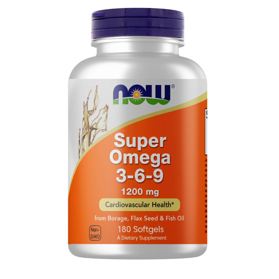 Жирные кислоты NOW Super Omega 3-6-9 1200 mg, 180 капсул,  ml, Now. Grasas. General Health 