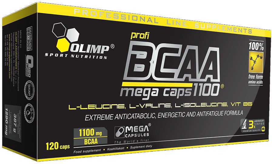 Амінокислоти BCAA Olimp Labs Mega Caps 1100 120 caps,  мл, Olimp Labs. BCAA. Снижение веса Восстановление Антикатаболические свойства Сухая мышечная масса 
