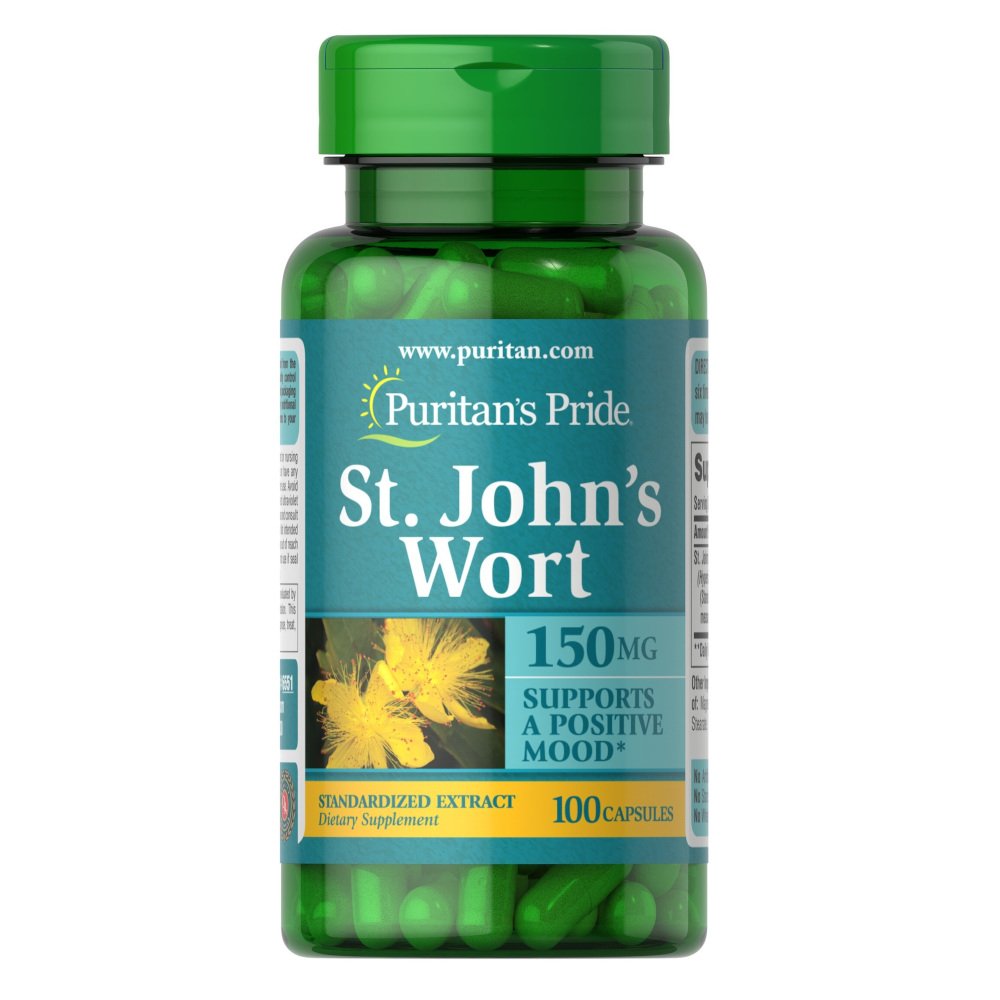 Puritan's Pride Натуральная добавка Puritan's Pride St. John's Wort 150 mg, 100 капсул, , 