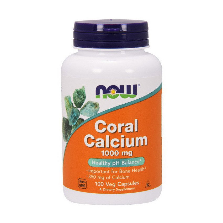 Коралловый кальций Now Foods Coral Calcium 1000 mg (100 капс) нау фудс ,  мл, Now. Кальций Ca. 
