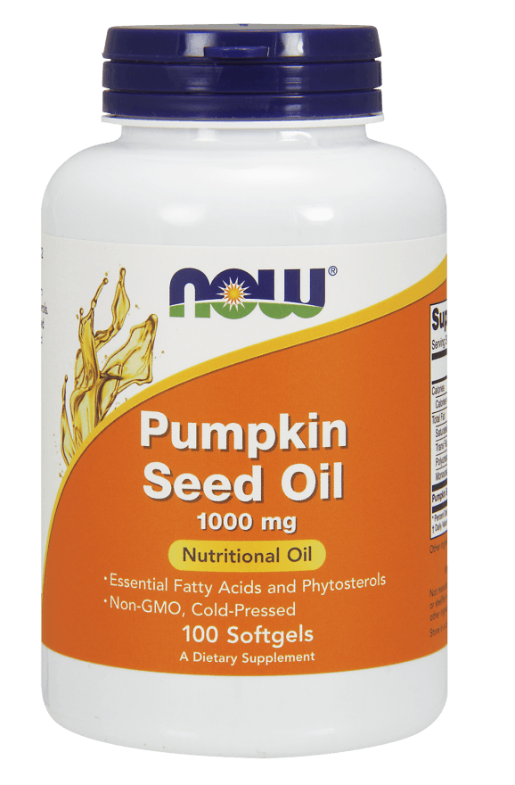 Pumpkin Seed Oil 1000 mg, 100 piezas, Now. Suplementos especiales. 