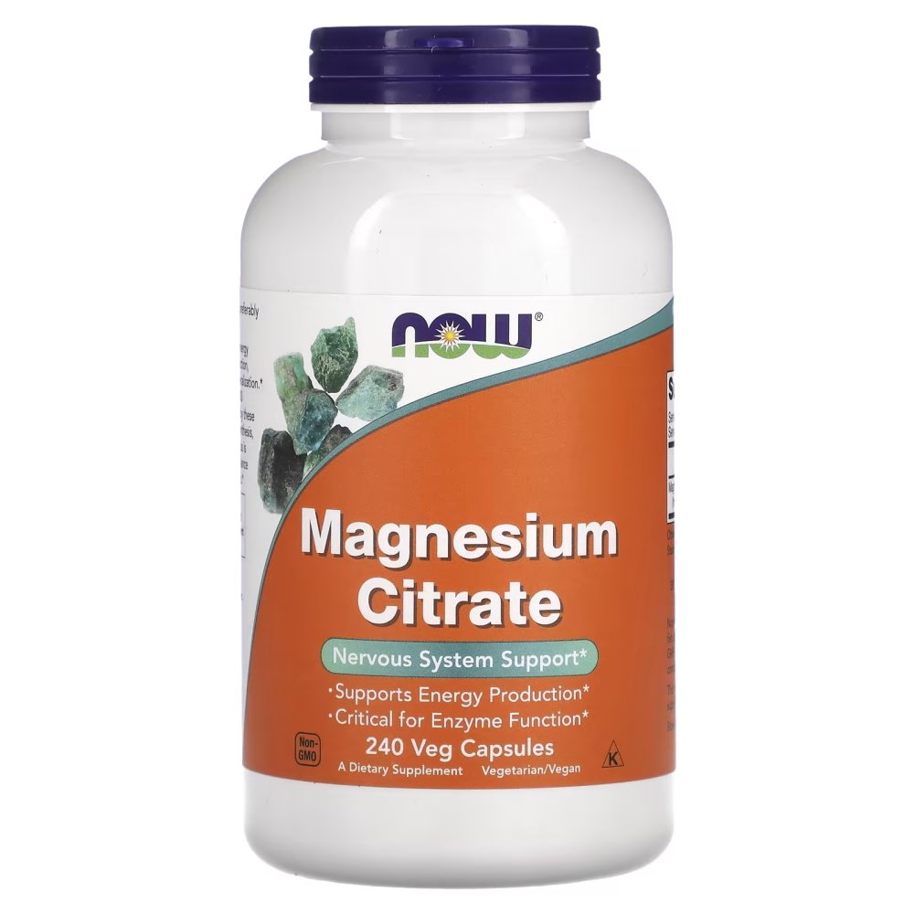 Now Витамины и минералы NOW Magnesium Citrate, 240 вегакапсул, , 
