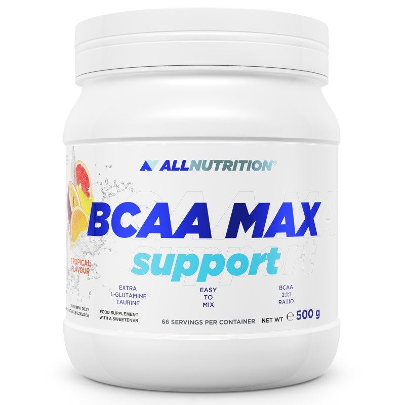 BCAA AllNutrition BCAA Max Support, 500 грамм Тропический,  мл, AllNutrition. BCAA. Снижение веса Восстановление Антикатаболические свойства Сухая мышечная масса 