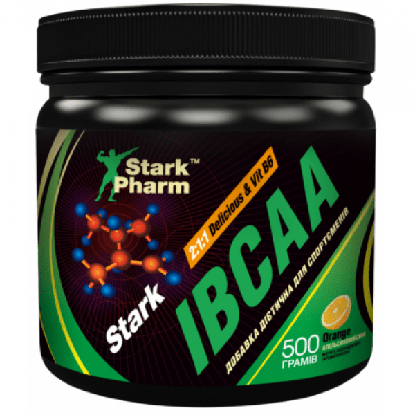 БЦАА Stark Pharm Stark IBCAA 2-1-1/Vit B6 (500 г) Orange старк фарм,  мл, Stark Pharm. BCAA. Снижение веса Восстановление Антикатаболические свойства Сухая мышечная масса 