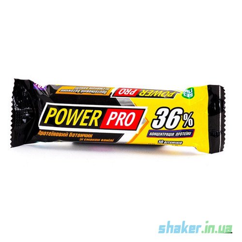 Протеиновый батончик Power Pro 36% (60 г) павер про орехи,  мл, Power Pro. Батончик. 