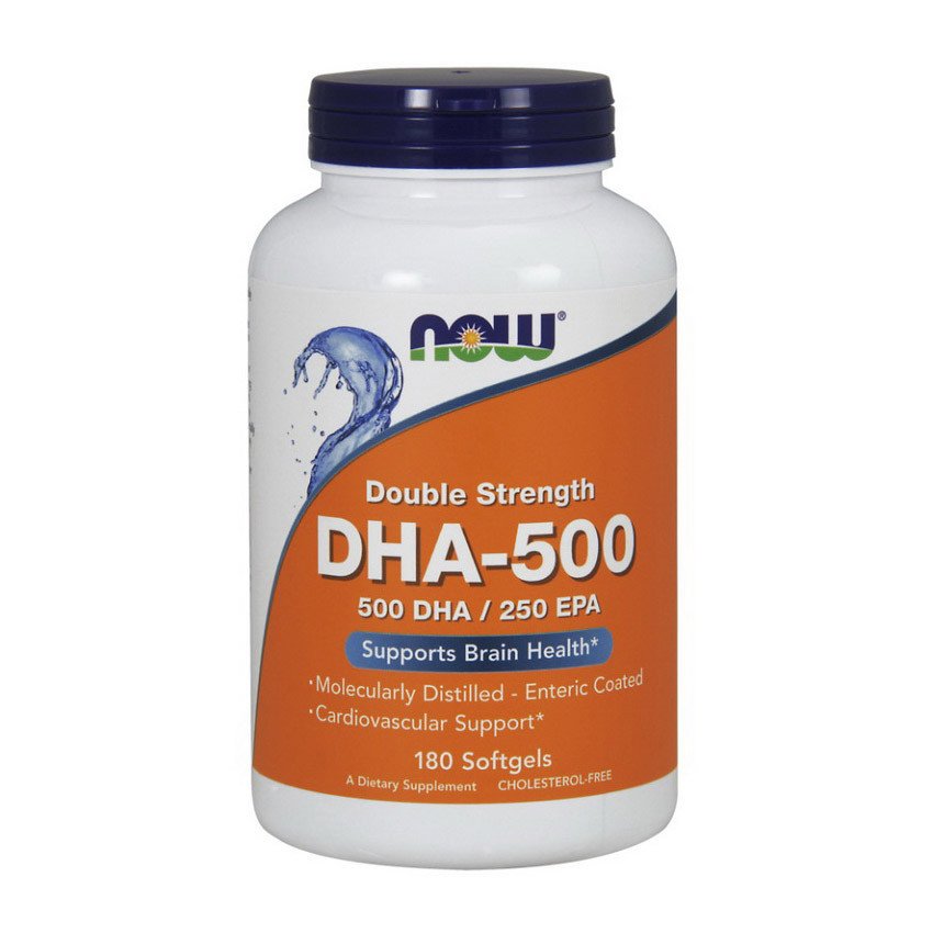 Омега 3 Now Foods DHA-500/250 EPA (180 капс) нау фудс,  мл, Now. Омега 3 (Рыбий жир). Поддержание здоровья Укрепление суставов и связок Здоровье кожи Профилактика ССЗ Противовоспалительные свойства 