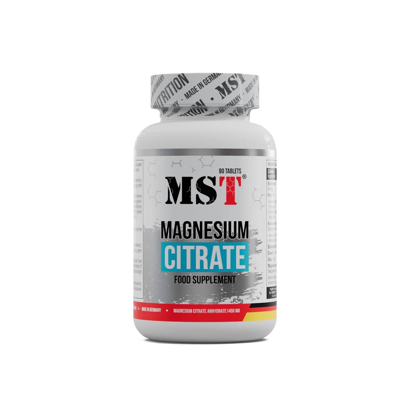 Витамины и минералы MST Magnesium Citrate 200 mg, 90 таблеток,  ml, MST Nutrition. Vitamins and minerals. General Health Immunity enhancement 