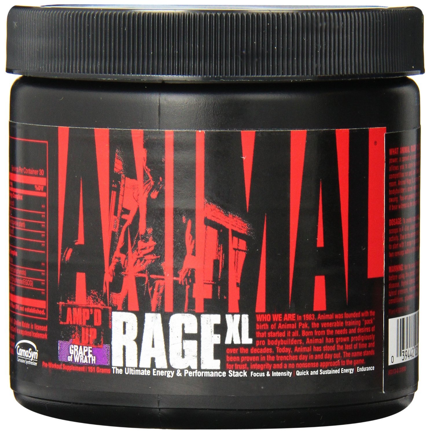Animal Rage XL, 151 мл, Universal Nutrition. Предтренировочный комплекс. Энергия и выносливость 