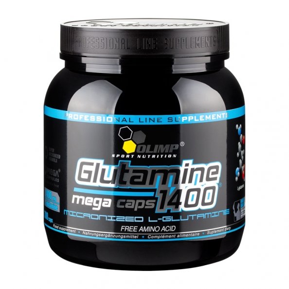 Glutamine 1400 Mega Caps, 300 pcs, Olimp Labs. Glutamine. Mass Gain recovery Anti-catabolic properties 
