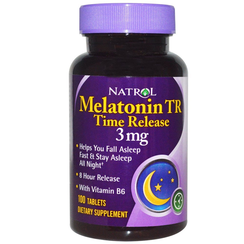 Melatonin Time Release 3 mg, 100 piezas, Natrol. Melatoninum. Improving sleep recuperación Immunity enhancement General Health 