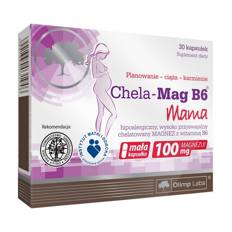 Магний хелат + б6 для беременных и кормящих Olimp Chela-Mag B6 Mama (30 капс) олимп,  ml, Olimp Labs. Magnesio Mg. General Health Lowering cholesterol Preventing fatigue 