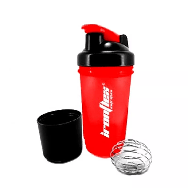 Optimum Nutrition Шейкер IronFlex 500 ml 2-х компонентний Червоний, , 500 мл