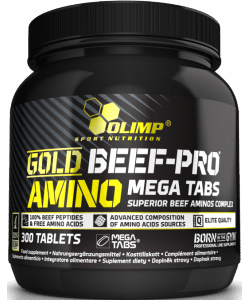 Gold Beef-Pro Amino Mega Tabs, 300 piezas, Olimp Labs. Complejo de aminoácidos. 