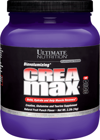 CreaMax, 1000 g, Ultimate Nutrition. Monohidrato de creatina. Mass Gain Energy & Endurance Strength enhancement 