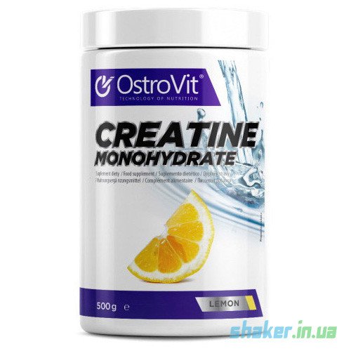 Креатин моногидрат OstroVit Creatine Monohydrate (500 г) островит lemon,  мл, OstroVit. Креатин моногидрат. Набор массы Энергия и выносливость Увеличение силы 