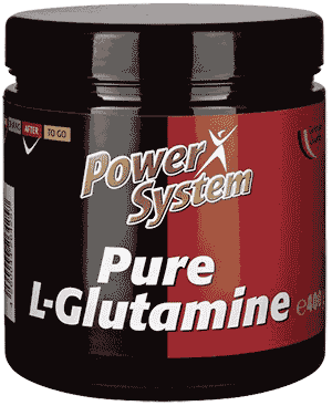 L-Glutamine, 400 г, Power System. Глютамин. Набор массы Восстановление Антикатаболические свойства 