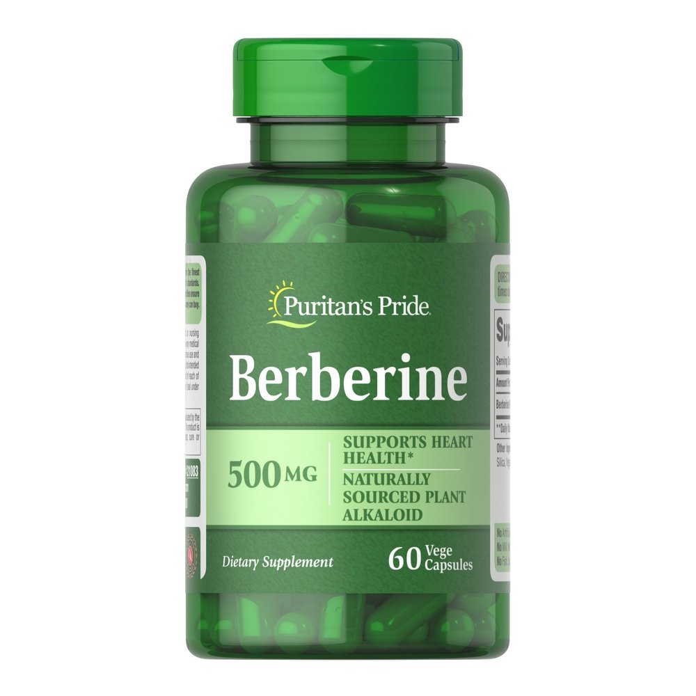 Натуральная добавка Puritan's Pride Berberine 500 mg, 60 капсул,  мл, Puritan's Pride. Hатуральные продукты. Поддержание здоровья 