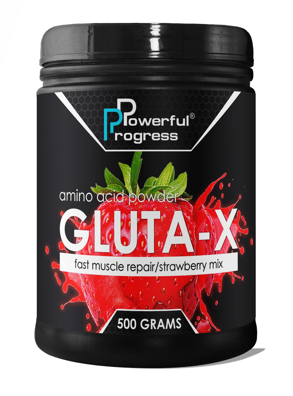Глютамин Powerful Progress Gluta-X (300 г) поверфул прогресс orange juice,  мл, Powerful Progress. Глютамин. Набор массы Восстановление Антикатаболические свойства 