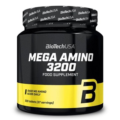 Аминокислота BioTech Mega Amino 3200, 300 таблеток,  мл, BioTech. Аминокислоты. 