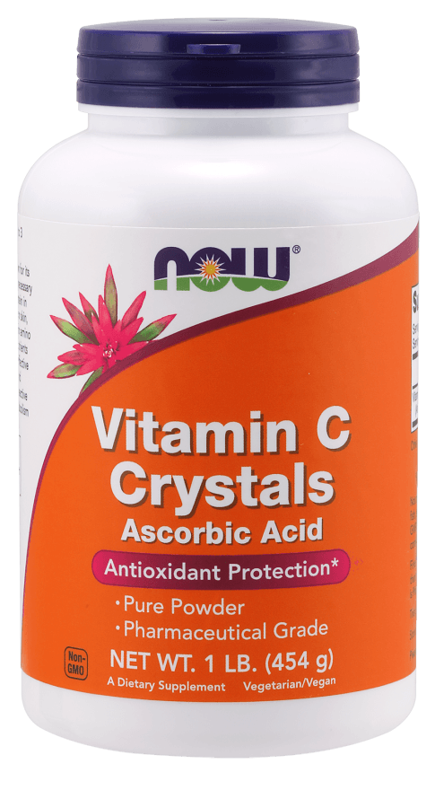 Vitamin C Crystals, 454 g, Now. Vitamina C. General Health Immunity enhancement 