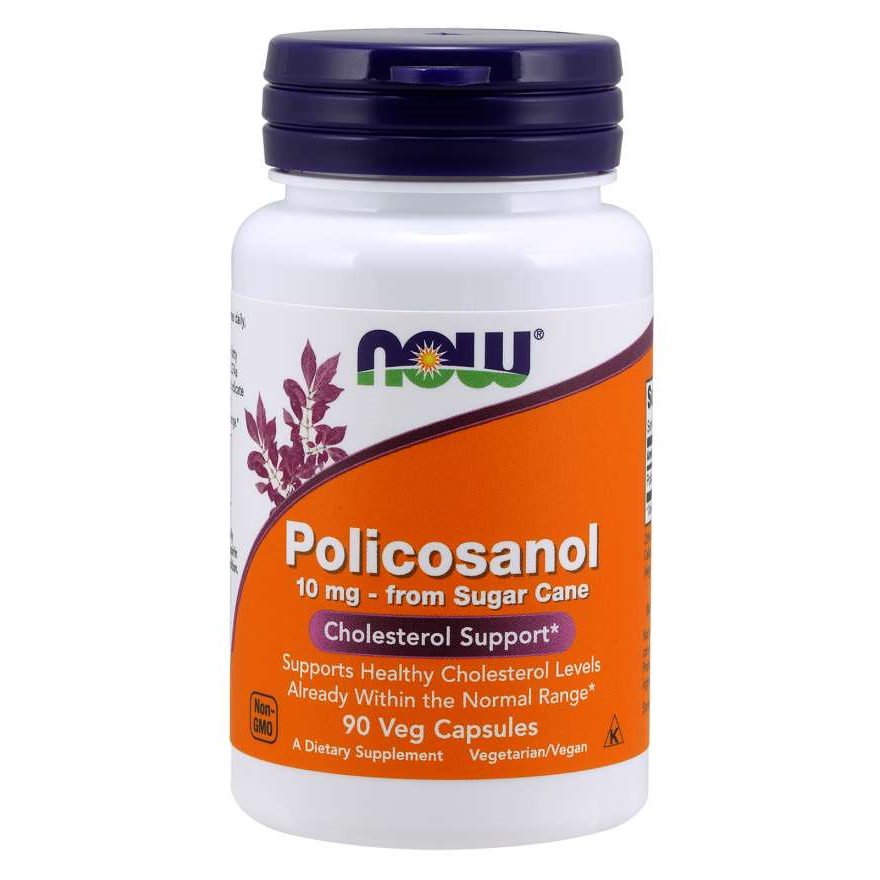 Натуральная добавка NOW Policosanol 10 mg, 90 вегакапсул,  мл, Now. Hатуральные продукты. Поддержание здоровья 