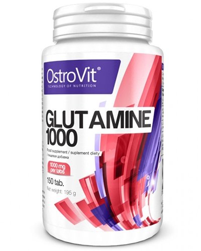 Glutamine 1000, 150 шт, OstroVit. Глютамин. Набор массы Восстановление Антикатаболические свойства 