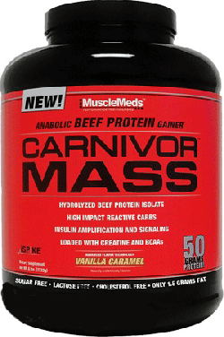Carnivor Mass, 2600 g, Muscle Meds. Gainer. Mass Gain Energy & Endurance recovery 