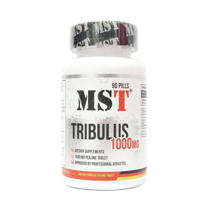 Трибулус террестрис MST Tribulus 1000 (90 таб) мст,  мл, MST Nutrition. Трибулус. Поддержание здоровья Повышение либидо Повышение тестостерона Aнаболические свойства 