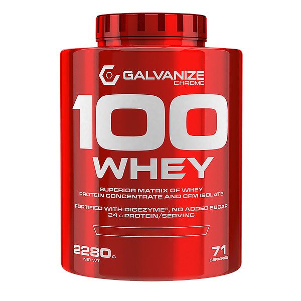 Протеин Galvanize Chrome 100% Whey, 2.28 кг Клубничный крем,  ml, Galvanize Chrome. Protein. Mass Gain स्वास्थ्य लाभ Anti-catabolic properties 