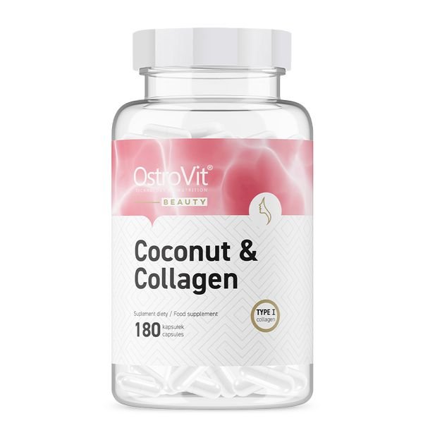 Препарат для суставов и связок OstroVit Coconut &amp; Collagen, 180 капсул,  мл, OstroVit. Хондропротекторы. Поддержание здоровья Укрепление суставов и связок 