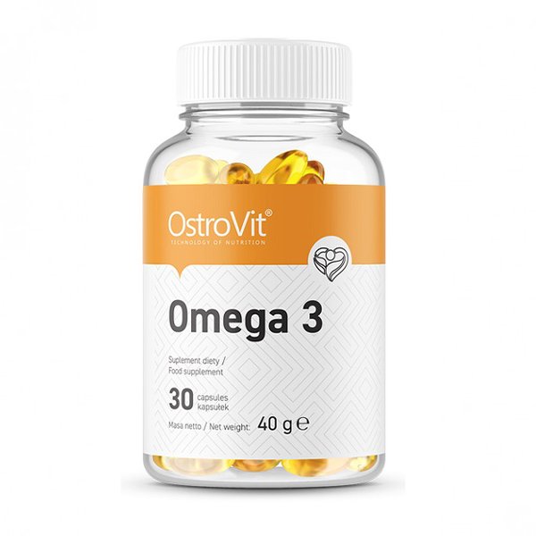 Жирные кислоты OstroVit Omega 3, 30 капсул,  ml, OstroVit. Omega 3 (Fish Oil). General Health Ligament and Joint strengthening Skin health CVD Prevention Anti-inflammatory properties 