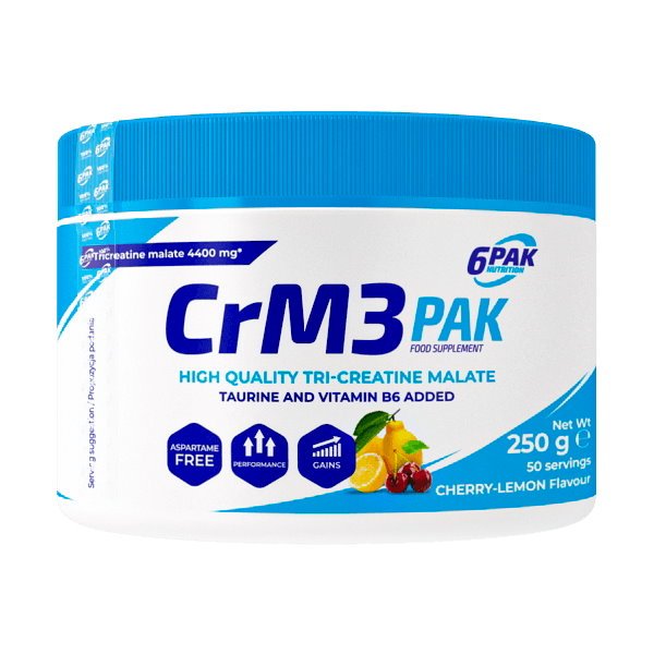 Креатин 6PAK Nutrition CrM3 Pak, 250 грамм Вишня-лайм,  ml, 6PAK Nutrition. Сreatine. Mass Gain Energy & Endurance Strength enhancement 