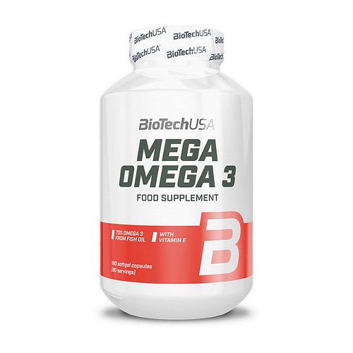 BioTech Mega Omega 3 180 капс Без вкуса,  ml, BioTech. Fats. General Health 