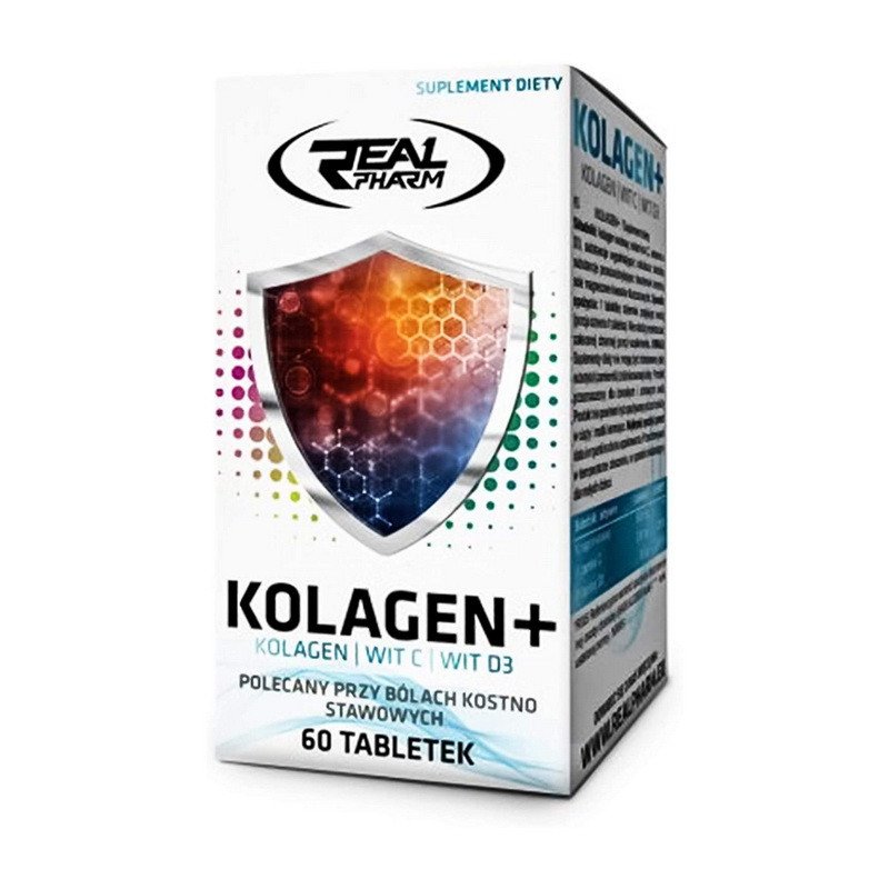 Хондропротектор Real Pharm Kolagen+ 60 таблеток,  мл, Real Pharm. Хондропротекторы. Поддержание здоровья Укрепление суставов и связок 