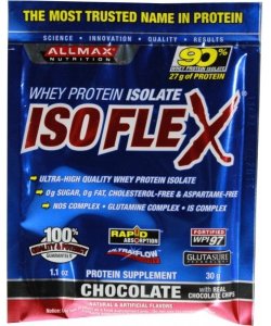 Isoflex, 30 г, AllMax. Сывороточный изолят. Сухая мышечная масса Снижение веса Восстановление Антикатаболические свойства 