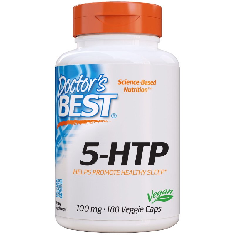 Аминокислота Doctor's Best 5-HTP 100 mg, 180 вегакапсул,  ml, Doctor's BEST. 5-HTP. 