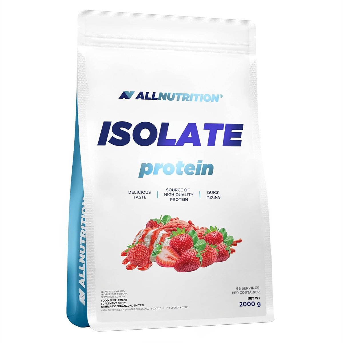 Протеин AllNutrition Isolate Protein, 2 кг Клубника,  ml, AllNutrition. Protein. Mass Gain recovery Anti-catabolic properties 