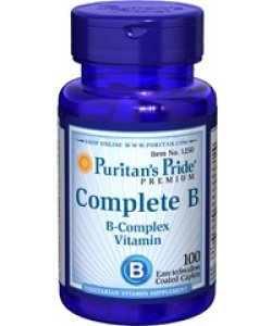 Complete B, 100 pcs, Puritan's Pride. Vitamin B. General Health 