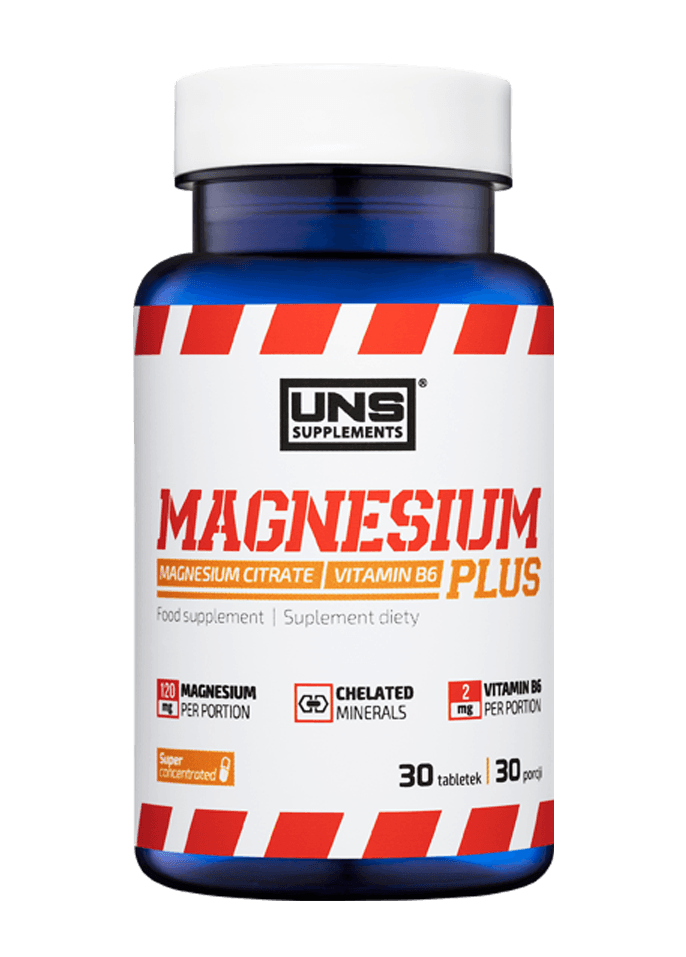 Magnesium Plus, 30 шт, UNS. Магний Mg. Поддержание здоровья Снижение холестерина Предотвращение утомляемости 