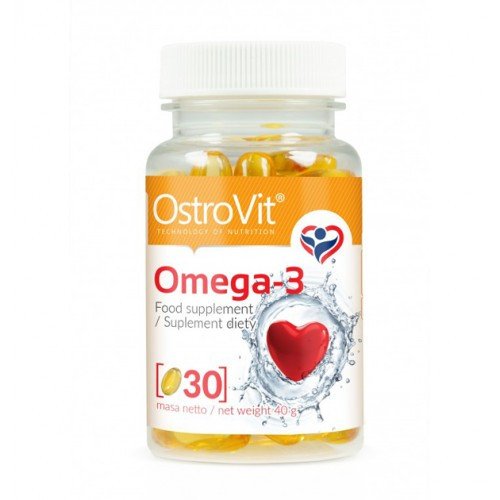 OstroVit Omega 3 30 caps,  ml, OstroVit. Omega 3 (Fish Oil). General Health Ligament and Joint strengthening Skin health CVD Prevention Anti-inflammatory properties 