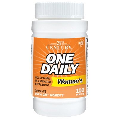 21st Century Витамины и минералы 21st Century One Daily Womens, 100 таблеток , , 