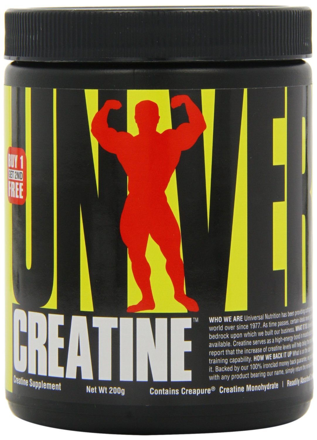 Creatine Monohydrate, 200 g, Universal Nutrition. Monohidrato de creatina. Mass Gain Energy & Endurance Strength enhancement 