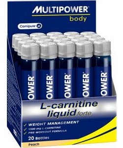 L-Carnitine Liquid Forte, 20 g, Multipower. L-carnitina. Weight Loss General Health Detoxification Stress resistance Lowering cholesterol Antioxidant properties 