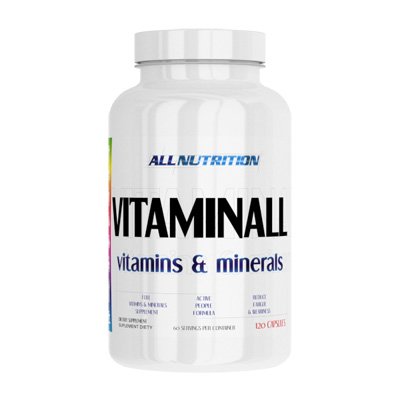 AllNutrition VitaminALL Vitamins & Minerals 120 капс Без вкуса,  мл, AllNutrition. Витамины и минералы. Поддержание здоровья Укрепление иммунитета 