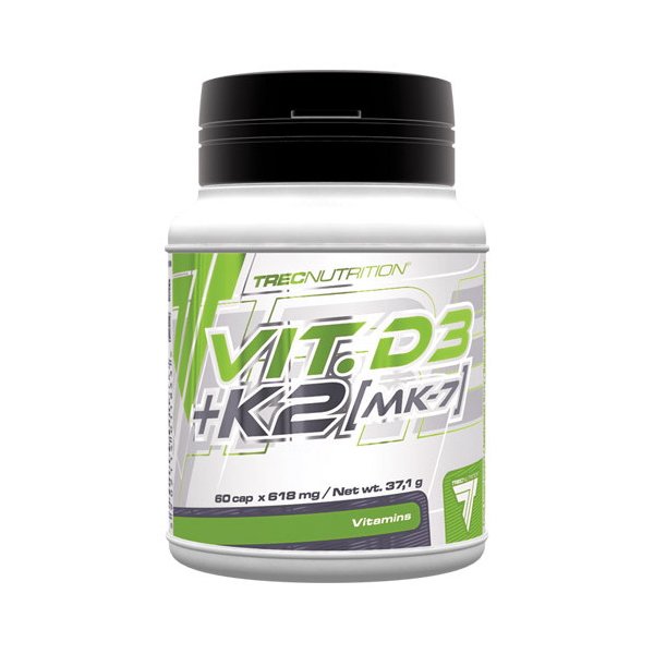Витамины и минералы Trec Nutrition Vit.D3+K2, 60 капсул,  ml, Trec Nutrition. Vitamins and minerals. General Health Immunity enhancement 