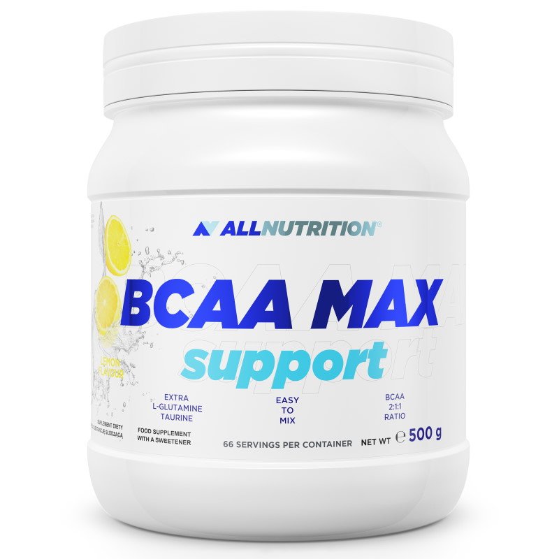 BCAA AllNutrition BCAA Max Support, 500 грамм Лимон,  ml, AllNutrition. BCAA. Weight Loss recovery Anti-catabolic properties Lean muscle mass 