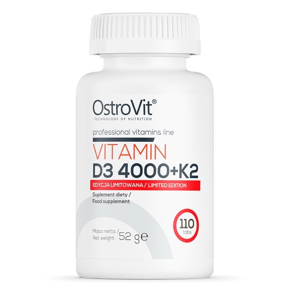 Витамины и минералы OstroVit Vitamin D3 4000 +K2, 110 таблеток - Limited Edition,  ml, Optisana. Vitamin D. 