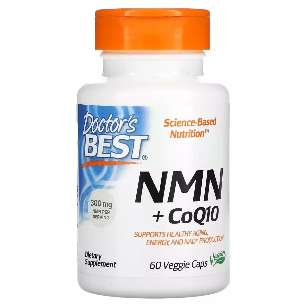 Doctor's BEST Витамины и минералы Doctor's Best NMN + CoQ10, 60 вегакапсул, , 