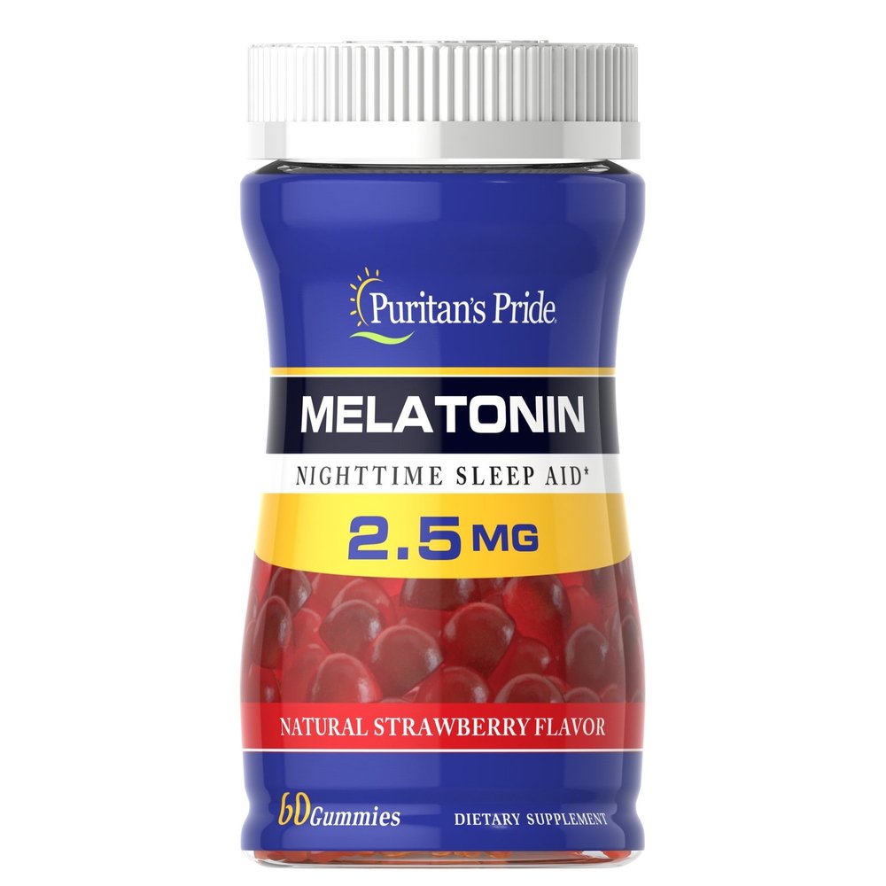 Puritan's Pride Натуральная добавка Puritan's Pride Melatonin 2.5 mg, 60 желеек, , 